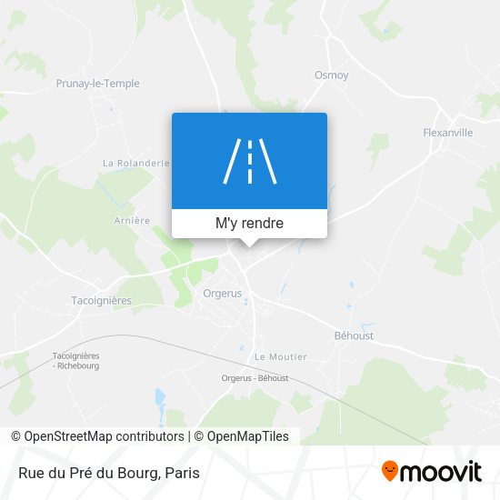 Rue du Pré du Bourg plan