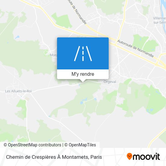 Chemin de Crespières À Montamets plan