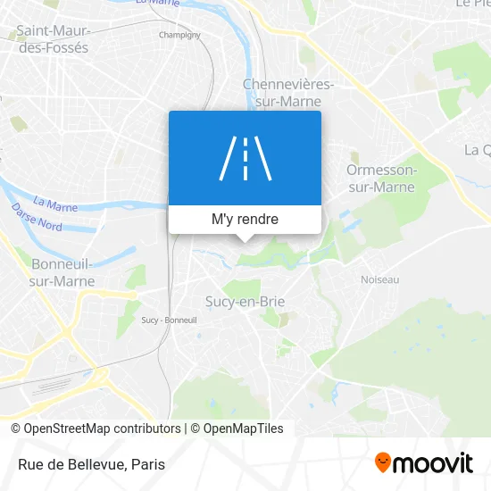 Rue de Bellevue plan