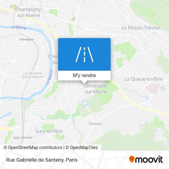 Rue Gabrielle de Santeny plan