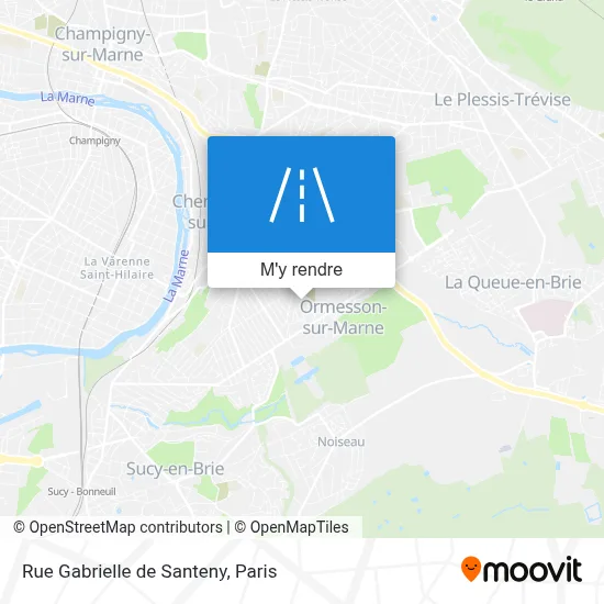 Rue Gabrielle de Santeny plan