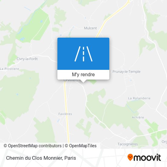 Chemin du Clos Monnier plan