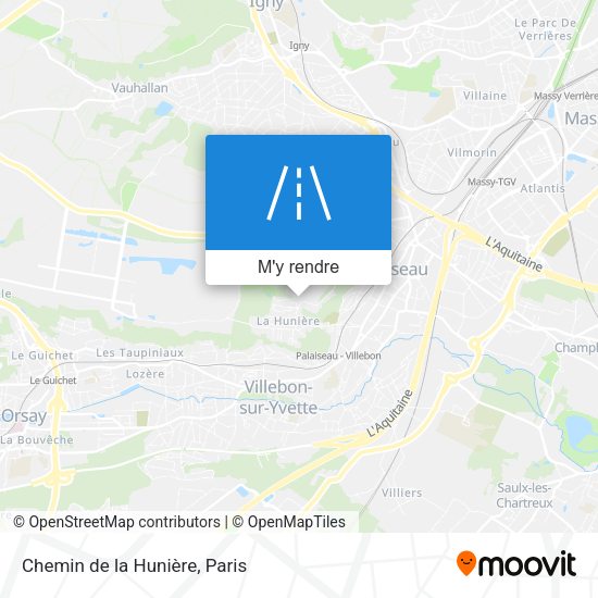 Chemin de la Hunière plan