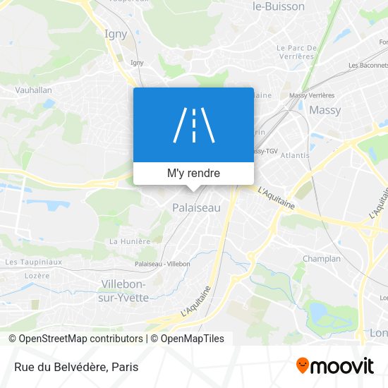 Rue du Belvédère plan