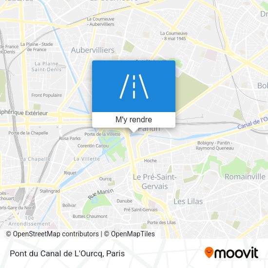 Pont du Canal de L'Ourcq plan