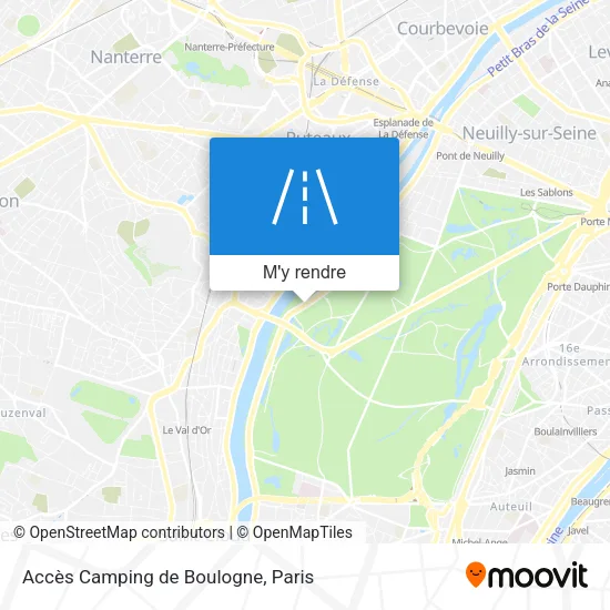 Accès Camping de Boulogne plan