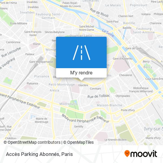 Accès Parking Abonnés plan