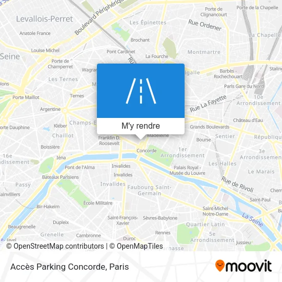 Accès Parking Concorde plan