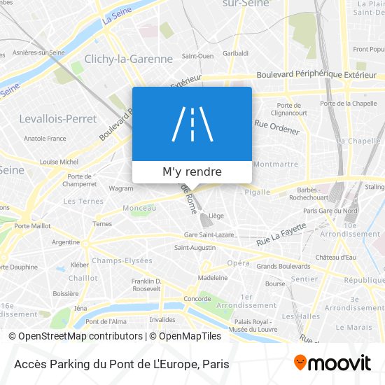 Accès Parking du Pont de L'Europe plan