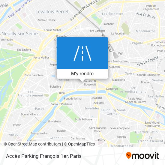 Accès Parking François 1er plan