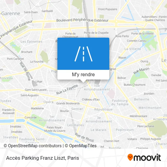 Accès Parking Franz Liszt plan