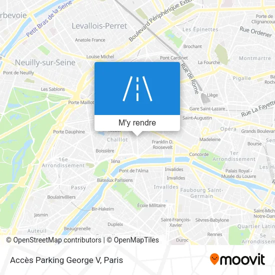 Accès Parking George V plan