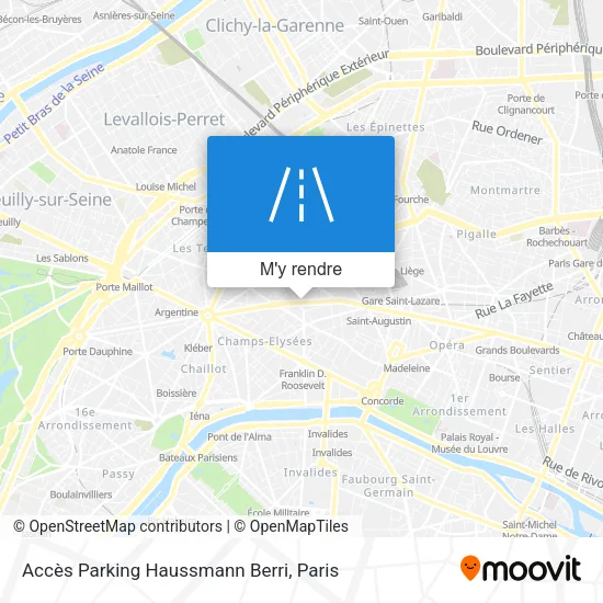 Accès Parking Haussmann Berri plan