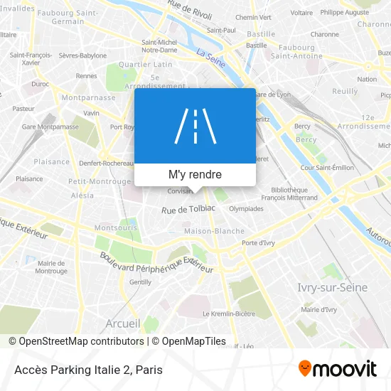 Accès Parking Italie 2 plan