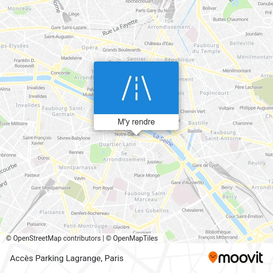 Accès Parking Lagrange plan