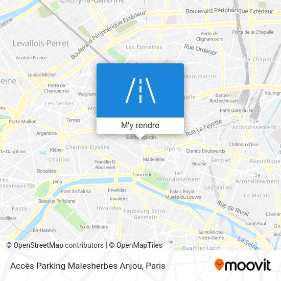 Accès Parking Malesherbes Anjou plan