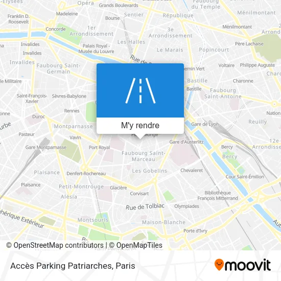 Accès Parking Patriarches plan