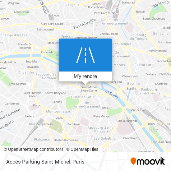 Accès Parking Saint-Michel plan