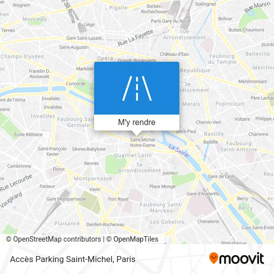 Accès Parking Saint-Michel plan