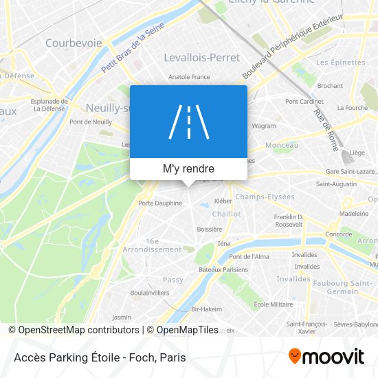 Accès Parking Étoile - Foch plan