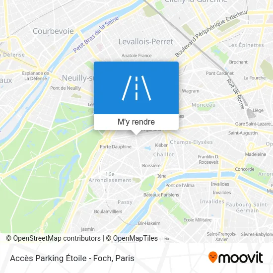 Accès Parking Étoile - Foch plan
