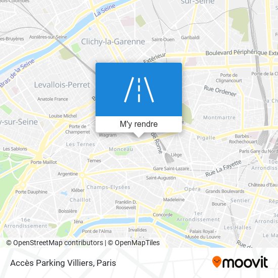 Accès Parking Villiers plan