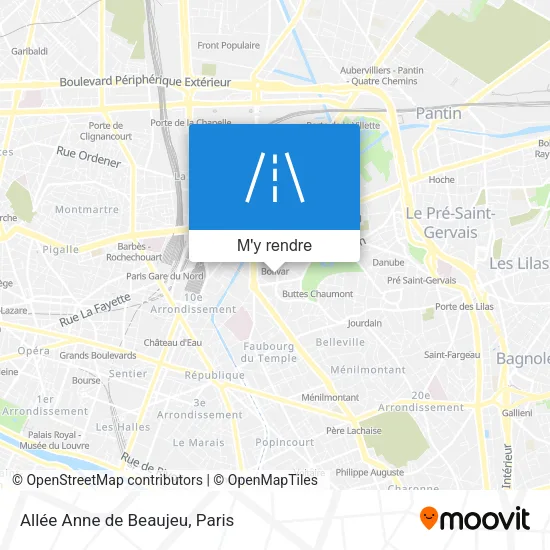 Allée Anne de Beaujeu plan