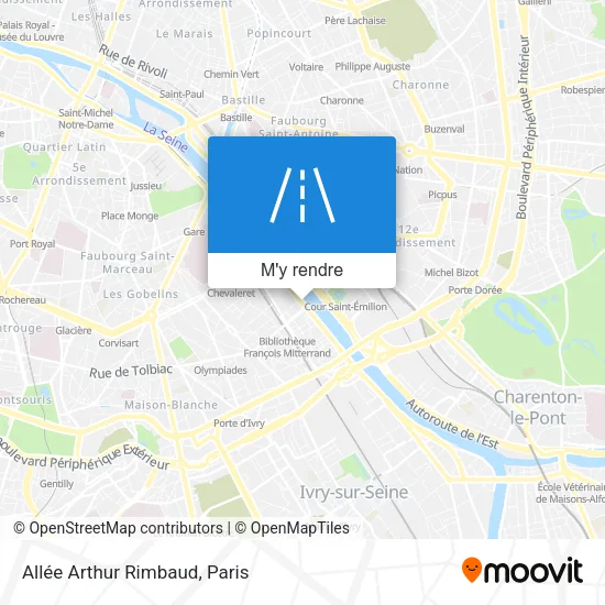 Allée Arthur Rimbaud plan