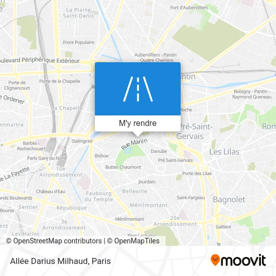 Allée Darius Milhaud plan