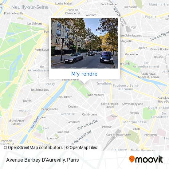 Avenue Barbey D'Aurevilly plan