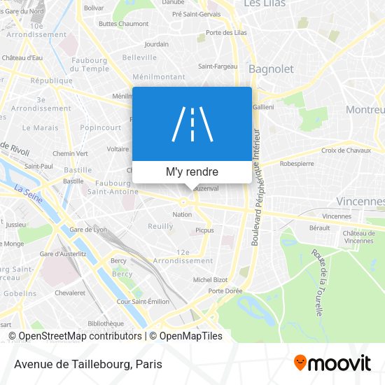 Avenue de Taillebourg plan