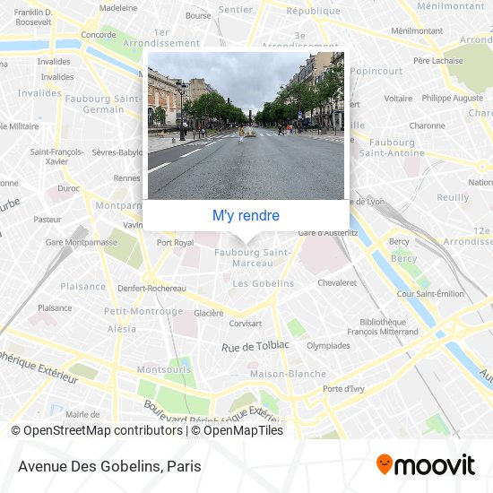 Avenue Des Gobelins plan