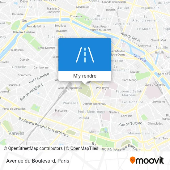 Avenue du Boulevard plan