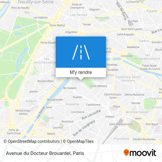 Avenue du Docteur Brouardel plan