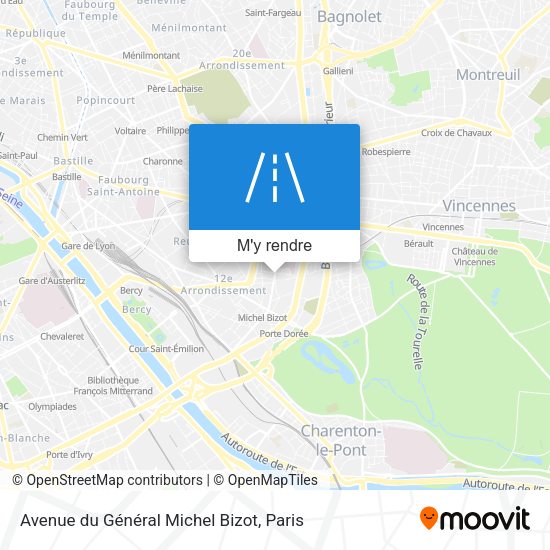 Avenue du Général Michel Bizot plan
