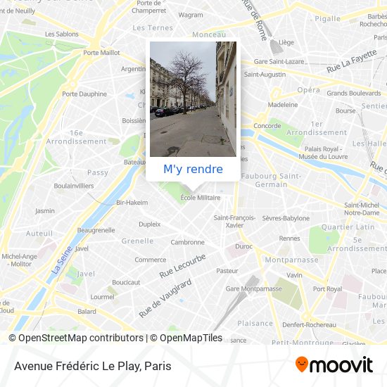 Avenue Frédéric Le Play plan