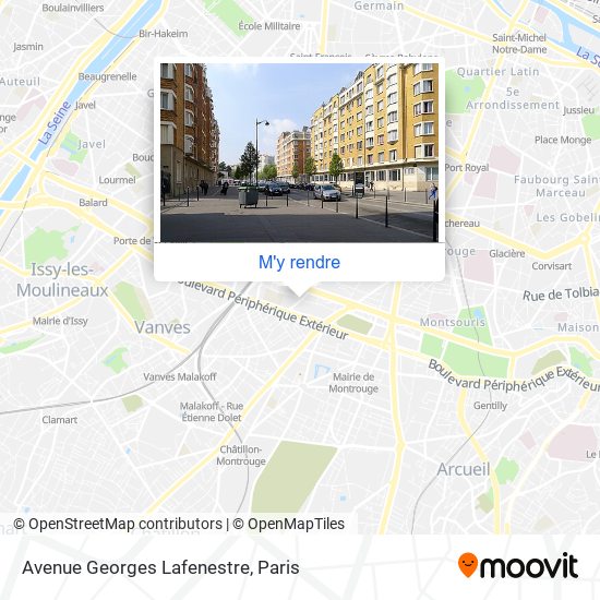 Avenue Georges Lafenestre plan