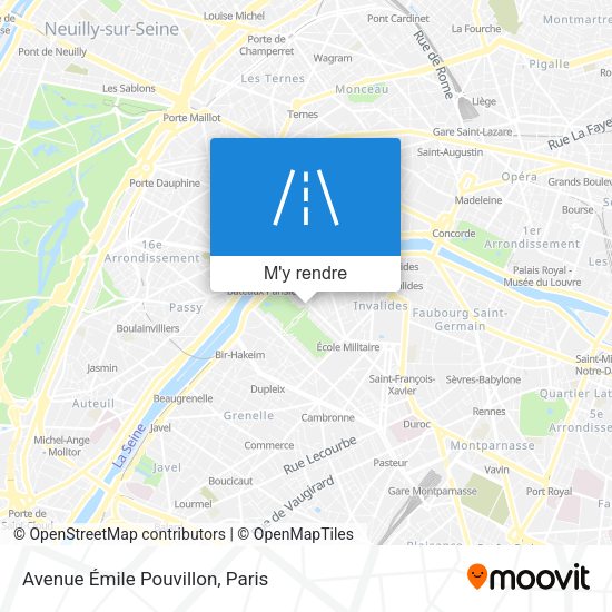 Avenue Émile Pouvillon plan