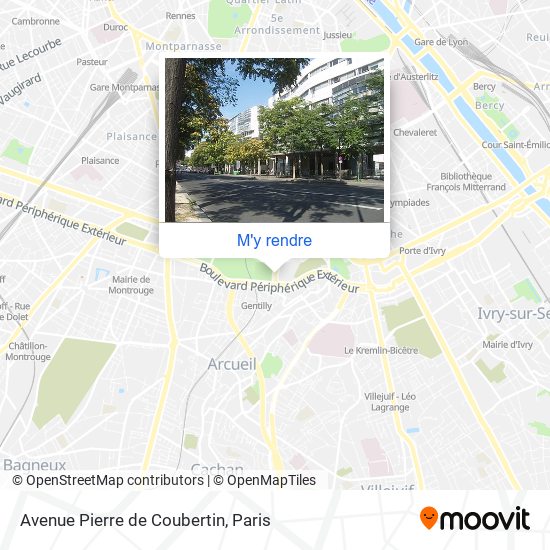 Avenue Pierre de Coubertin plan