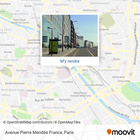 Avenue Pierre Mendès France plan
