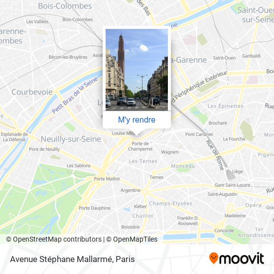 Avenue Stéphane Mallarmé plan