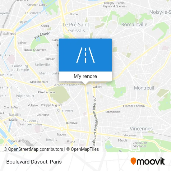 Boulevard Davout plan