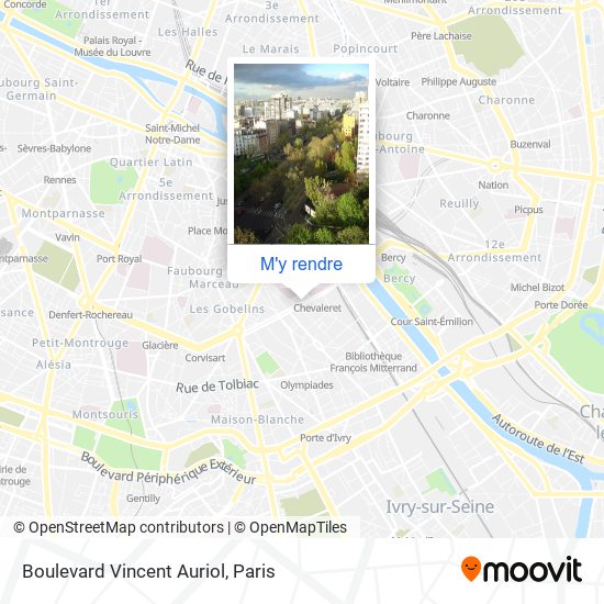 Boulevard Vincent Auriol plan