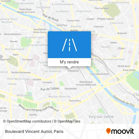 Boulevard Vincent Auriol plan