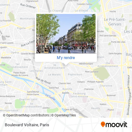 Comment aller à Boulevard Voltaire à Paris en Métro, Bus ou Train ?