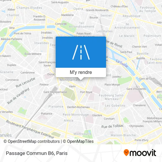 Passage Commun B6 plan