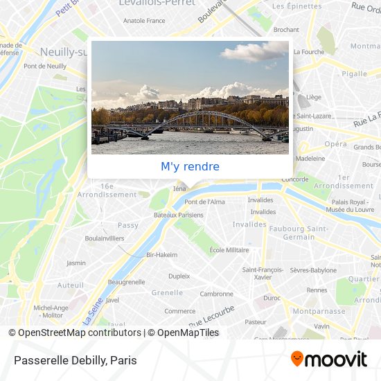 Passerelle Debilly plan