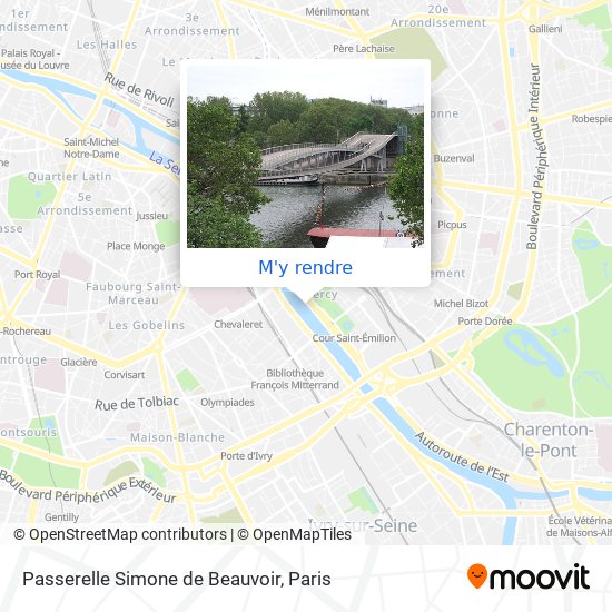 Passerelle Simone de Beauvoir plan