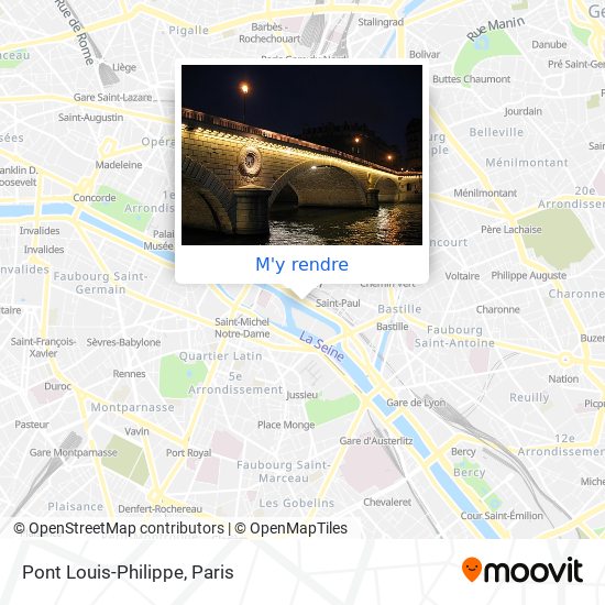 Pont Louis-Philippe plan