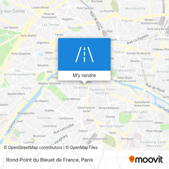 Rond-Point du Bleuet de France plan